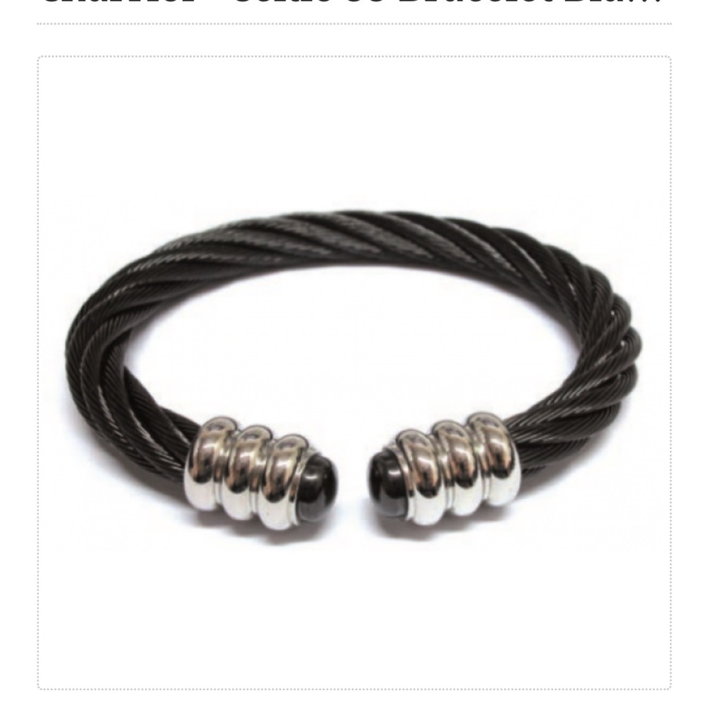 NEW CHARRIOL Steel Cable Celtic 88 black bracelet XL